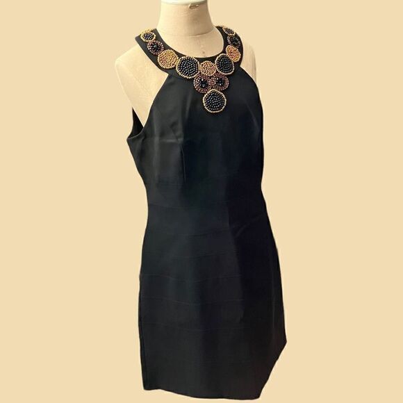 Jessica Howard Black Beaded Dress / SZ: 12 / NWOT - Picture 3 of 7